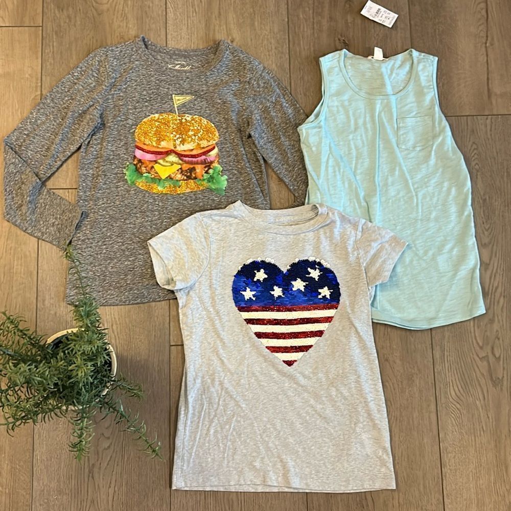 ((3 PIECE)) CREWCUTS COTTON SHIRT BUNDLE SIZE 8 NWT AND EEEUC